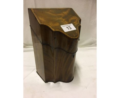  Sale Item:    MAHOGANY GEORGIAN CONVERTED KNIFE BOX (AF)  Vat Status:   No Vat   Buyers Premium:  This lot is subject to a B