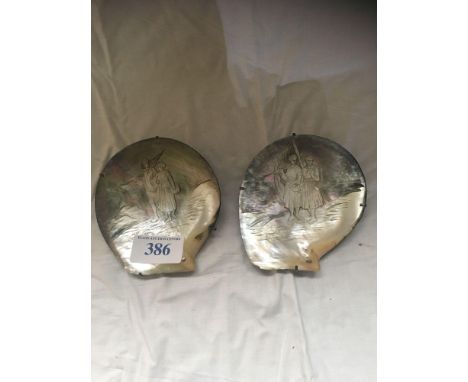  Sale Item:    2 MOTHER PEARL DISHES   Vat Status:   No Vat   Buyers Premium:  This lot is subject to a Buyers Premium of 15%