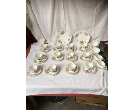  Sale Item:    41 PCS ROYAL CROWN DERBY TEAWARE (1 SAUCER SHORT)  Vat Status:   No Vat   Buyers Premium:  This lot is subject