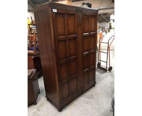  Sale Item:    WARING &amp; GILLOW OAK WARDROBE   Vat Status:   No Vat   Buyers Premium:  This lot is subject to a Buyers Pre