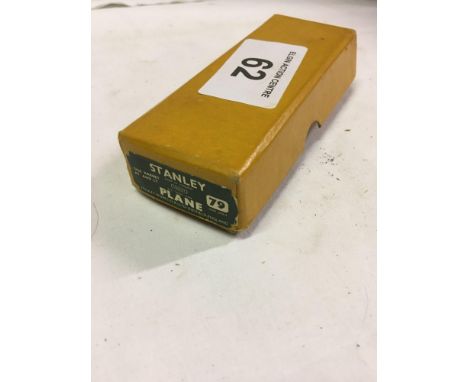  Sale Item:    BOXED SMALL STANLEY SIDE RABBET PLANE No79  Vat Status:   No Vat   Buyers Premium:  This lot is subject to a B