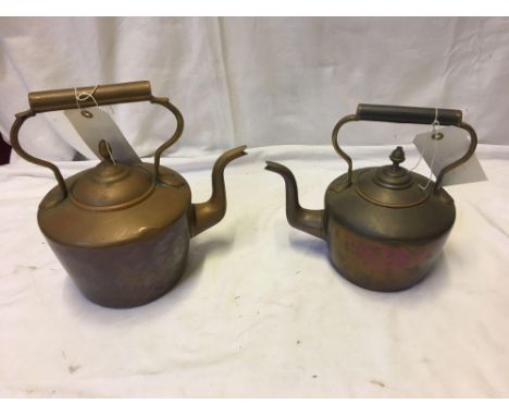  Sale Item:    2 COPPER KETTLES   Vat Status:   No Vat   Buyers Premium:  This lot is subject to a Buyers Premium of 15% + Va