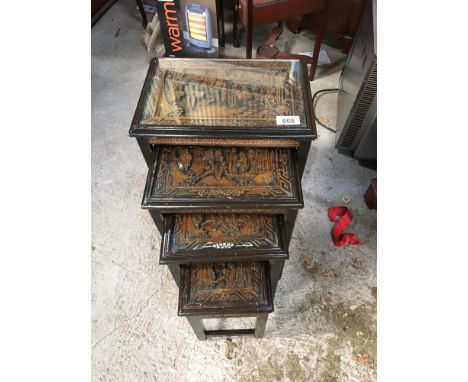  Sale Item:    ORIENTAL NEST TABLES   Vat Status:   No Vat   Buyers Premium:  This lot is subject to a Buyers Premium of 15% 