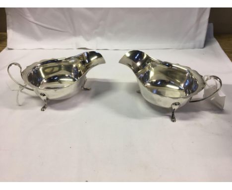 Sale Item:    PAIR SILVER SAUCE BOATS   Vat Status:   No Vat   Buyers Premium:  This lot is subject to a Buyers Premium of 1
