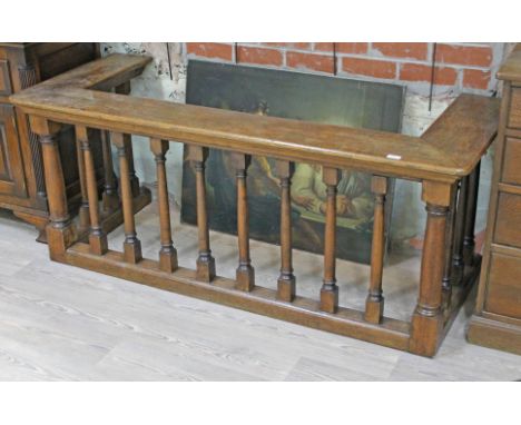 An oak club turned support fender circa 1900. W166cm D59cm H69cm
