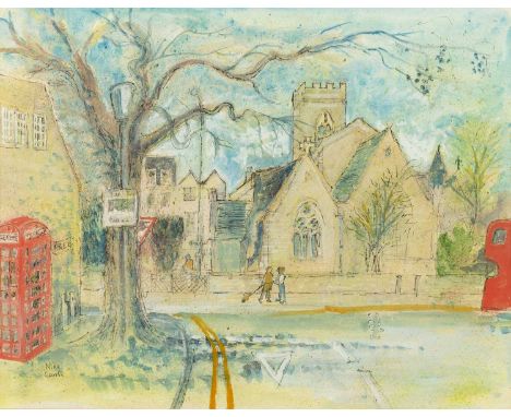 Nina Carroll (1932-1990)
Church, signed, watercolour
39 x 49cm; together with a watercolour of a country wall, signed 'Ken Wi