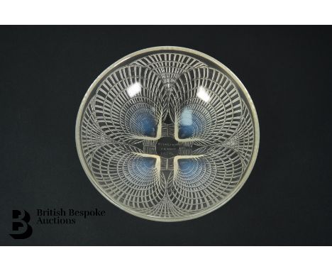 Rene Lalique Coquilles bowl, introduced in 1920's, model nr 3203, wheel cut mark R Lalique France and engraved No 3203, four 