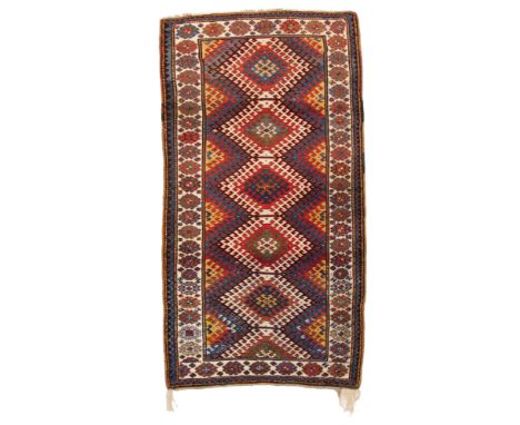 Karabagh carpet. Caucasus. Second half of the 19th century. Perfect state of preservation, full pile, four original sides. 24