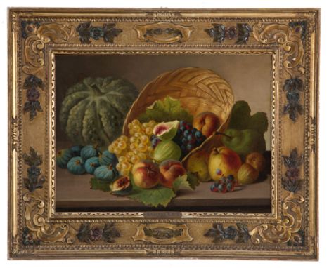 ANDREAS LACH (Lednice  1817-Vienna 1882). Oil painting on canvas depicting "STILL LIFE". Signed and dated 1881 lower right. I