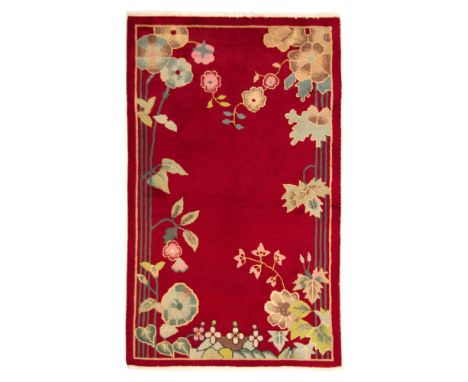 Peking carpet. China. Early 20th century. Perfect condition, full pile, four original sides. 147x90 cm approx. Tappeto Pekino