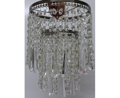 A crystal glass ceiling light shade