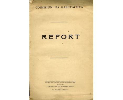 Irish Language: [Commission na Gaeltachta] - Report & Maps, 1911 & 1925, 2 vols. D. 1926, (pamphlets & fold. maps); together 