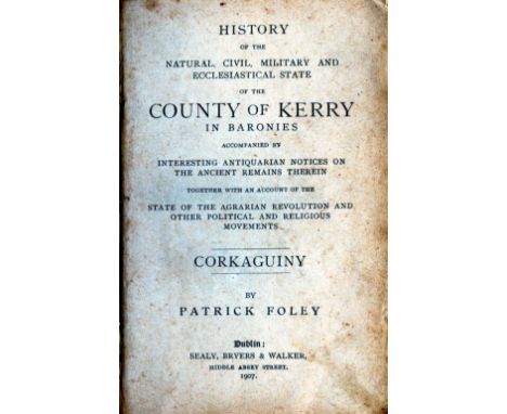 From the Library of 'An Seabhac'Co. Kerry: Foley (Patrick) The Ancient and Present State of the Skelligs, Blasket Islands, Do