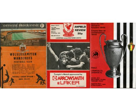 Programmes: Soccer: English Football, 1950's - 1980's, a collection of Official Match Programmes for Preston N.E., West Bromw