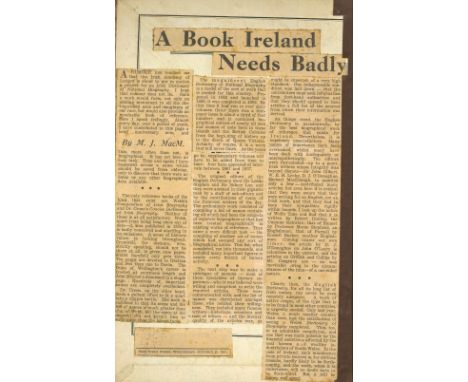 Dublin Interest: Walsh (T.J.) Opera In Dublin 1705 - 1797, The Social Scene, 4to D. 1973, Signed cloth & d.j.; Hobson (Bulmer