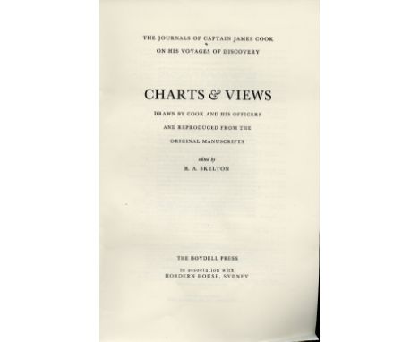 Hakluyt Society: David (Andrew)ed. The Charts & Coastal Views of Captain Cooks Voyages, 3 vols. lg. folio & Portfolio of maps