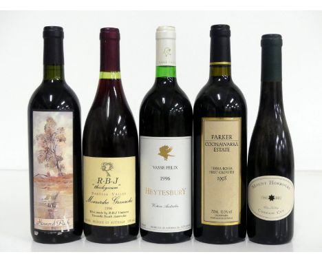 1 bt Howard Park Cabernet Sauvignon, Merlot 1994 Western Australia i.n, bs 1 bt R B J Theologicum Mouvèdre Grenache 1996 Tanu