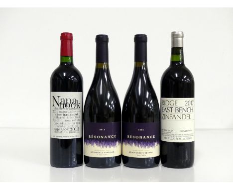 1 bt Napanook (Dominus Estate) 2013 Christian Moueix Napa Valley 2 bts Résonance Yamill-Carlton Pinot Noir (Louis Jadot) 2013