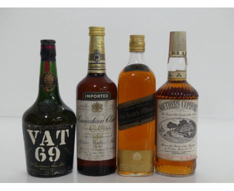 1 26 2/3 fl oz bts VAT 69 Finest Scotch Whisky 70° proof, base of neck, circa 1960's bottling, vsl torn label, missing wax bu