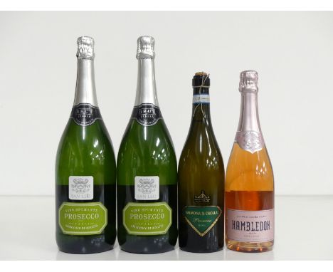 2 magnums San Leo Prosecco 1 bt Valvona &amp; Crolla Prosecco 1 bt Hambleton Vineyard Classic Cuvée Rosé sl ntl Above 2 magnu