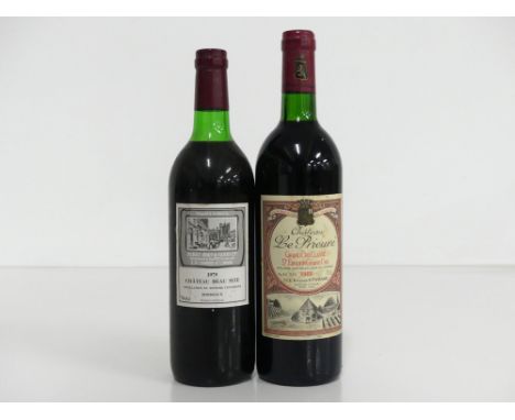 v 1 bt Ch. Beau-Site 1979 EB St-Estephe, BB&amp;R   ts vsl bs 1 bt Ch. Le Prieuré 1988 St-Émilion Grand Cru Classé, ts, vsl s