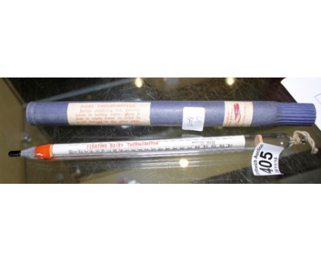 THERMOMETER.Boxed vintage dairy thermometer