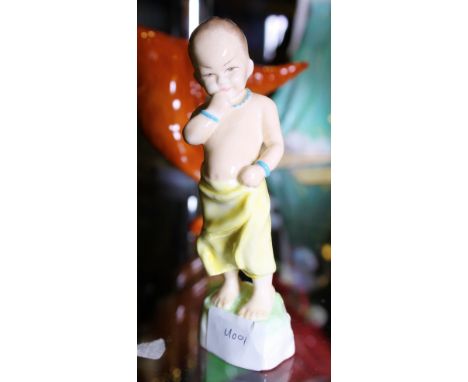 ROYAL WORCESTER BURMAH FIGURINE F.G.Dougherty Royal Worcester Burmah figurine of a child, H ~ 8cm