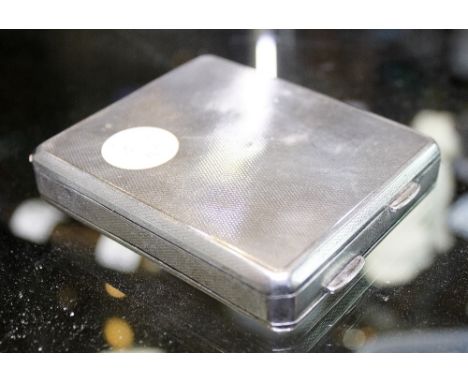 SILVER COMPACT / CIGARETTE CASE.Hallmarked silver double sided ladies compact and cigarette case, London 1939, 170g