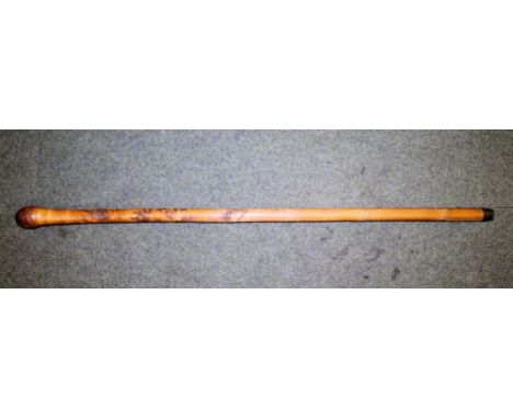 JAPANESE WALKING STICK. Japanese bamboo carved and decorated walking stick