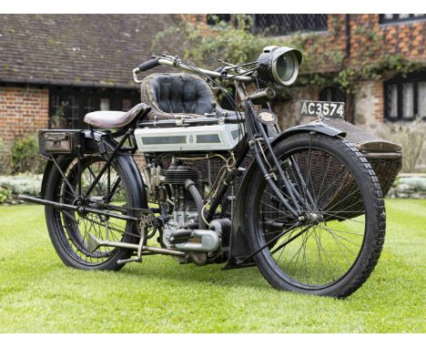 1913 Triumph  3½hp Motorcycle CombinationRegistration no. AC 3574Frame no. 215783Engine no. 26713•17 time Pioneer Run partici