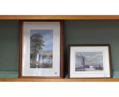 Joe Crowfoot watercolour plus a print and a miniature