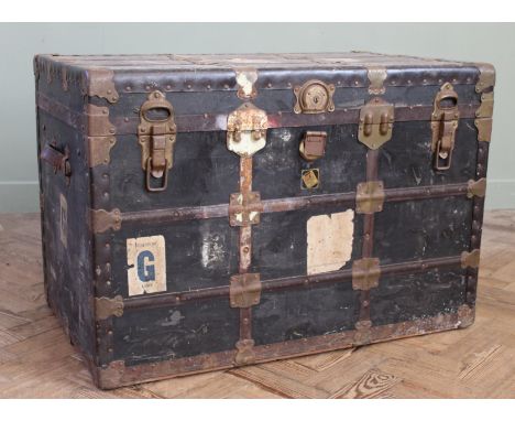 A vintage travelling trunk