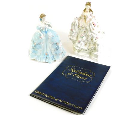 Two Royal Worcester figures, comprising The First Quadrille, limited edition number 8205/12500, and Royal Doulton Cinderella 
