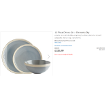 NEW FAIRMONT & MAIN 12 Piece Dinner Set - Elements Sky RRP £130 (ES13), A twelve piece set in sky