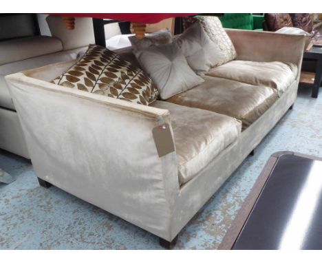 SOFA, in a shimmering velvet, by Andrew Martin, 101cm D x 72cm H x 22cm W.