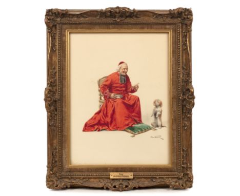 Alfred Weber (1859-1931)'Beg', signed, watercolour, 29 x 22cm, and companion 'A Fine Vintage', a pair. (2)Prov: with Newman L