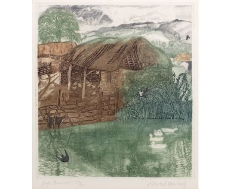 Robert Greenhalf (b.1950)'High Summer', pencil signed, titled and no.62/100 to the margin, etching in colours, 29.5 x 26.5cm;