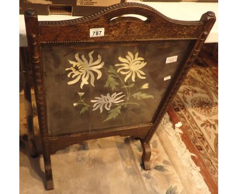 Oak framed firescreen