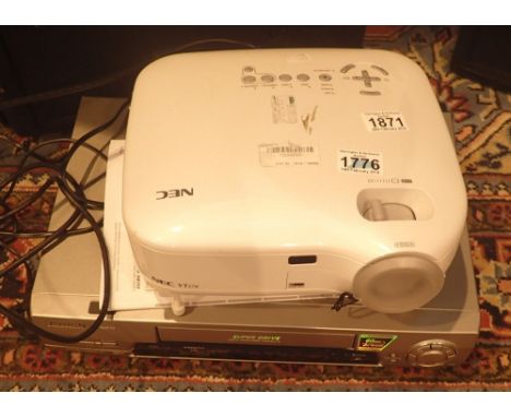 NEC video projector model VT570 and a video recorder