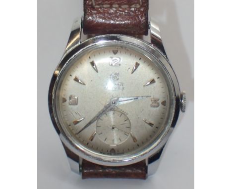 Cyma Triplex gents mechanical wristwatch with subsidiary seconds D: 34 mm excluding crown CONDITION REPORT: This item is work