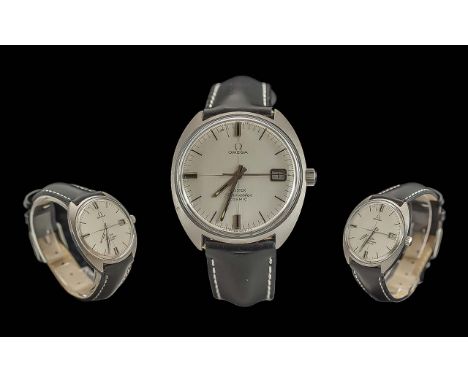 Omega Gents Mechanical ' Meister ' Seamaster Cosmic 2000 Stainless Steel Wrist Watch. c.1970's. Features Just / Date Display 