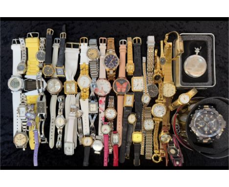 Collection of Ladies &amp; Gentlemen's Wristwatches, leather and bracelet straps, assorted designs and makes, including Citiz
