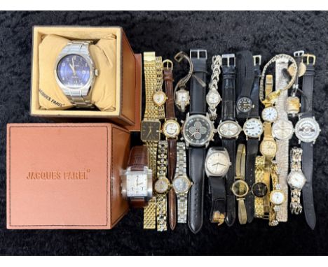 Collection of Ladies &amp; Gentlemen's Wristwatches, leather and bracelet straps, various makes and designs, including Dugena