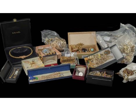 Large Collection of Vintage Quality Costume Jewellery, including Trifari, Monet, Napier, D'orlan, Sphinx, Scottish Celtic, Co