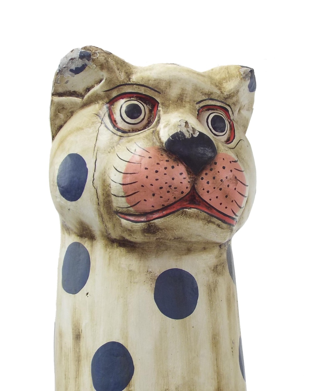 tall wooden carved cats