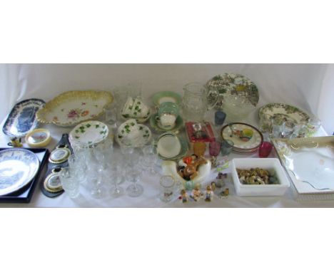 Various ceramics and glassware inc Alfred Meakin, Copeland Spode & Wade Whimsies