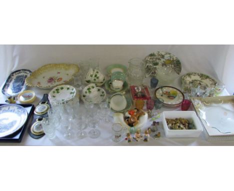 Various ceramics and glassware inc Alfred Meakin, Copeland Spode & Wade Whimsies