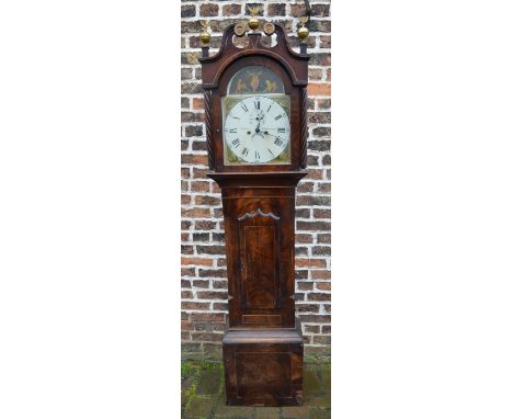 Victorian mahogany veneered 8 day longcase clock by Barker Easingwold missing bracket feet