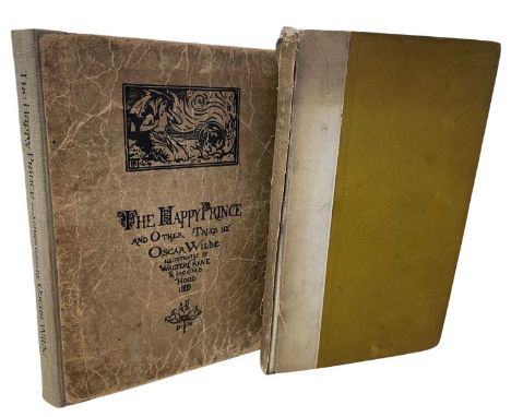 OSCAR WILDE: 2 titles: THE HAPPY PRINCE AND OTHER TALES, Illustrated by Walter Crane and Jacob Hood, London, David Nutt, 1910