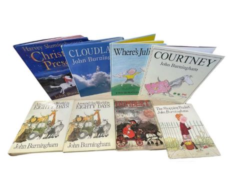 JOHN BURNINGHAM: 8 First editions: CLOUDLAND, London, Jonathan Cape, 1996; AROUND THE WORLD IN E9GHTY DAYS, London, Jonathan 